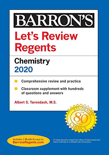 Let's Review Regents: Chemistry--Physical Setting 2020 (Barron's Regents NY)
