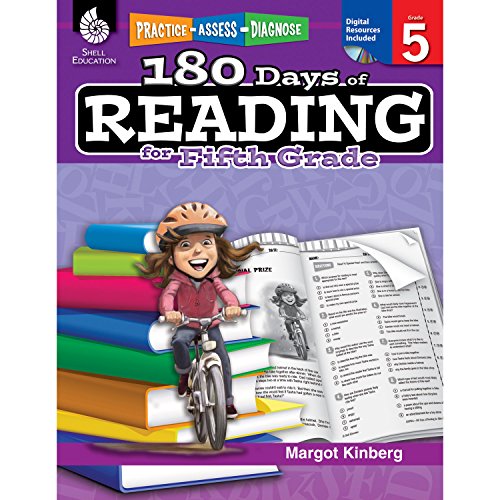 180 Days of Reading: Grade 5 - Daily Reading Workbook for Classroom and Home. Reading Comprehension and Phonics Practice. School Level Activities Cr