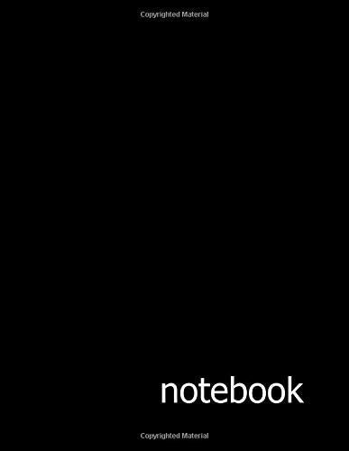 notebook: narrow ruled. black (8.5 x 11 inches)