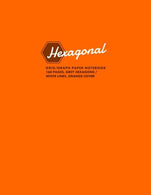 Hexagonal Grid/Graph Paper Notebook. 160 Pages. Grey Hexagons / White Lines. Orange Cover: Hexagonal Series. 8.5"x11". For Graphs. Gaming.