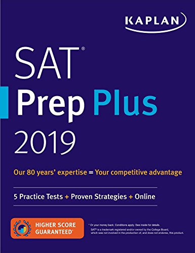 SAT Prep Plus 2019: 5 Practice Tests + Proven Strategies + Online (Kaplan Test Prep)
