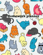 Homework planner: Cat pattern