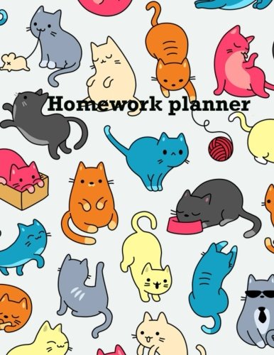Homework planner: Cat pattern