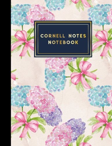 Cornell Notes Notebook: Cornell Note Taking Notebook. Cornell Notes Pages. Note Taking Techniques. Hydrangea Flower Cover. 8.5" x 11". 200
