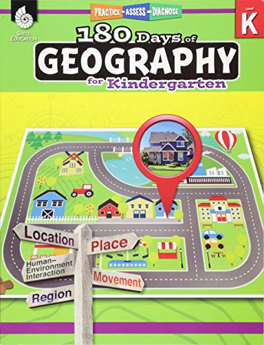 180 Days of Social Studies: Grade K - Daily Geography Workbook for Classroom and Home. Cool and Fun Practice. Kindergarten Elementary School Level .