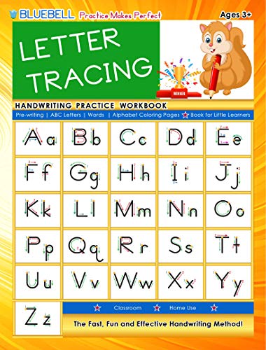 LETTER TRACING Handwriting Practice Workbook | Pre-Writing | ABC Letters | Words | Alphabet Coloring Pages Book: Pre K. Kindergarten. Kids Ages 3-5.