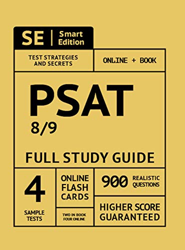 PSAT 8/9 Full Study Guide: Complete Subject Review with 4 Full Practice Tests Book + Online. PLUS online flashcards