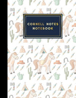 Cornell Notes Notebook: Cornell Note Pads. Cornell Notebook Paper. Note Taking Notebook Paper. Cute Cowboys Cover. 8.5" x 11". 200 pages (