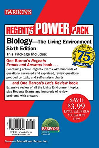 Regents Biology Power Pack: Let's Review Biology + Regents Exams and Answers: Biology (Barron's Regents NY)