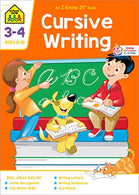 School Zone - Cursive Writing Workbook - 32 Pages. Ages 8 to 10. 3rd Grade. 4th Grade. Practice Handwriting. Tracing. Letters. Words. Sentences. and