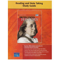 UNITED STATES HISTORY SURVEY READING AND NOTETAKING STUDY GUIDE         ON-LEVEL 2008C