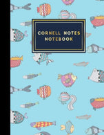 Cornell Notes Notebook: Cornell Note Taking Pad. Cornell Notes Paper. Note Taking Templates. Cute Funky Fish Cover. 8.5" x 11". 200 pages