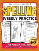 Spelling Weekly Practice for 1st 2nd Grades. Activity Workbook for Kids. Language Arts For Kids: Grade 1 Workbook. Grade 2 Workbook
