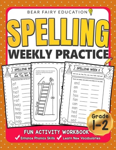 Spelling Weekly Practice for 1st 2nd Grades. Activity Workbook for Kids. Language Arts For Kids: Grade 1 Workbook. Grade 2 Workbook