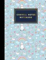 Cornell Notes Notebook: Cornell Note Taking Pad. Cornell Notes Paper. Note Taking Templates. Cute Unicorns Cover. 8.5" x 11". 200 pages (C