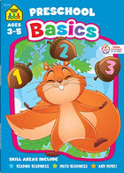 School Zone - Preschool Basics Workbook - 64 Pages. Ages 3 to 5. Colors. Numbers. Counting. Matching. Classifying. Beginning Sounds. and More (Schoo