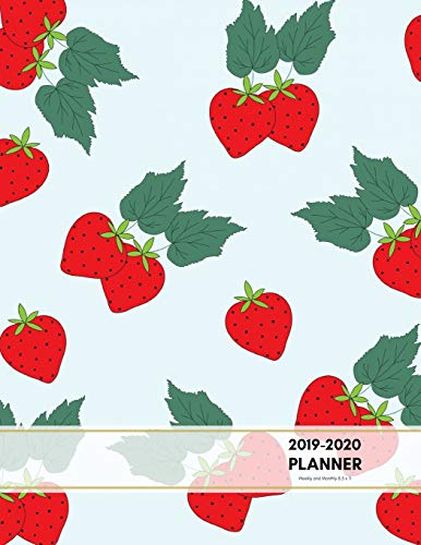 2019-2020 Planner Weekly and Monthly 8.5 x 11: Strawberry Theme Calendar Schedule Organizer and Journal Notebook (January 2019 - December 2020) (Aca