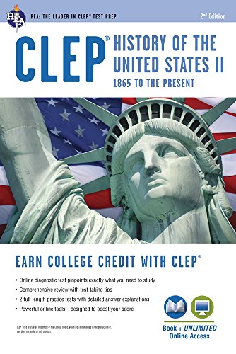 CLEP® History of the U.S. II Book + Online (CLEP Test Preparation)