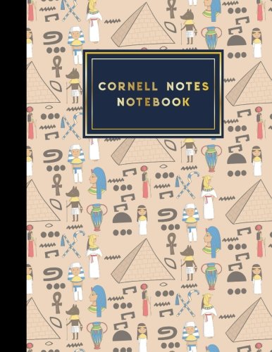 Cornell Notes Notebook: Cornell Note Taking Pad. Cornell Notes Paper. Note Taking Templates. Cute Ancient Egypt Pyramids Cover. 8.5" x 11"