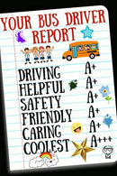 Your Bus Driver Report: Inspirational Notebook for Appreciation. Thank You or School Retirement