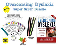 Overcoming Dyslexia by Sally Shaywitz + Dyslexia Brain Games CD + Reading Strips (12 PACK) + Finger Spacers | EASY BUNDLE | A New and Complete Scien