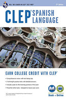 CLEP® Spanish Language Book + Online (CLEP Test Preparation) (English and Spanish Edition)