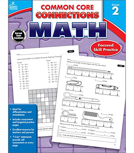 Carson-Dellosa Common Core Connections Math Workbook. Grade 2. Ages 7 - 8. 96 Pages