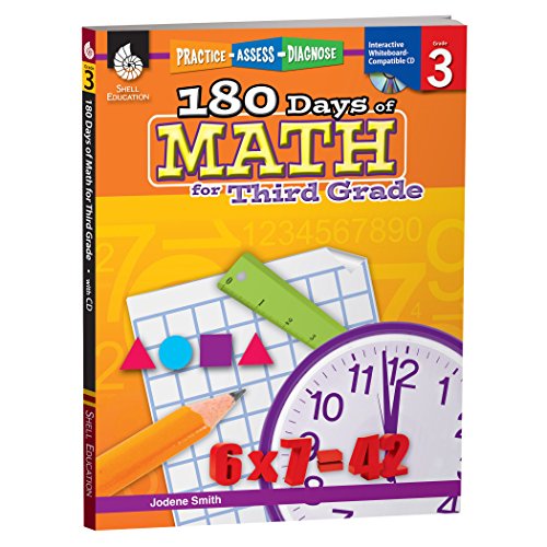 180 Days of Math: Grade 3 - Daily Math Practice Workbook for Classroom and Home. Cool and Fun Math. Elementary School Level Activities Created by Te