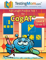 CogAT Test Prep Workbook – Grade 2 (Level 8) – Full Length Practice Test