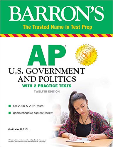 AP US Government and Politics: With 2 Practice Tests (Barron's Test Prep)