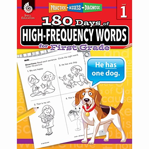180 Days of High-Frequency Words for First Grade - Learn to Read First Grade Workbook - Improves Sight Words Recognition and Reading Comprehension f